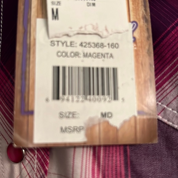 Cowgirl Hardware Girls Pearl Snap Sparkle Western Rodeo Shirt - Picture 9 of 9